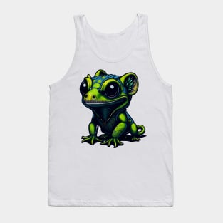 Gamer's Perfect Illustration - Cute Colorful Gekko Tank Top